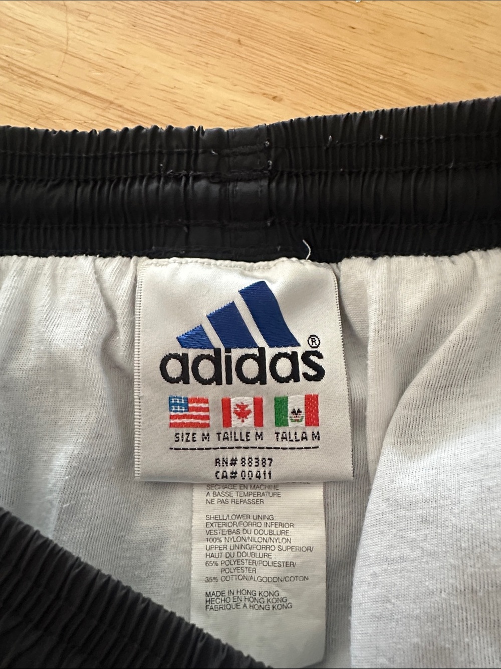 Adidas Black Track Pants with White Stripes - Picture 3 of 3